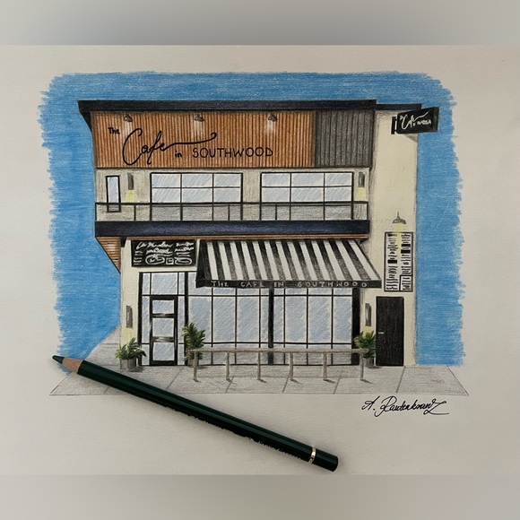Business Illustration Store Restaurant Custom Personalized Gift Art Hand Drawn - Picture 2 of 4